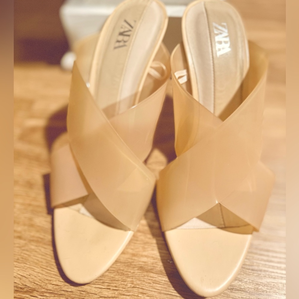 Zara Translucent Slide in Stilletos
